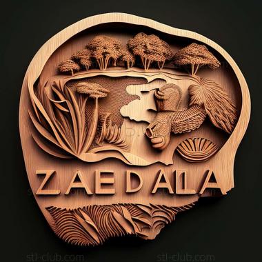 3D model Zambia  Republic of Zambia (STL)